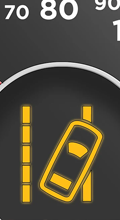 Lane keep assist icon on instrument cluster